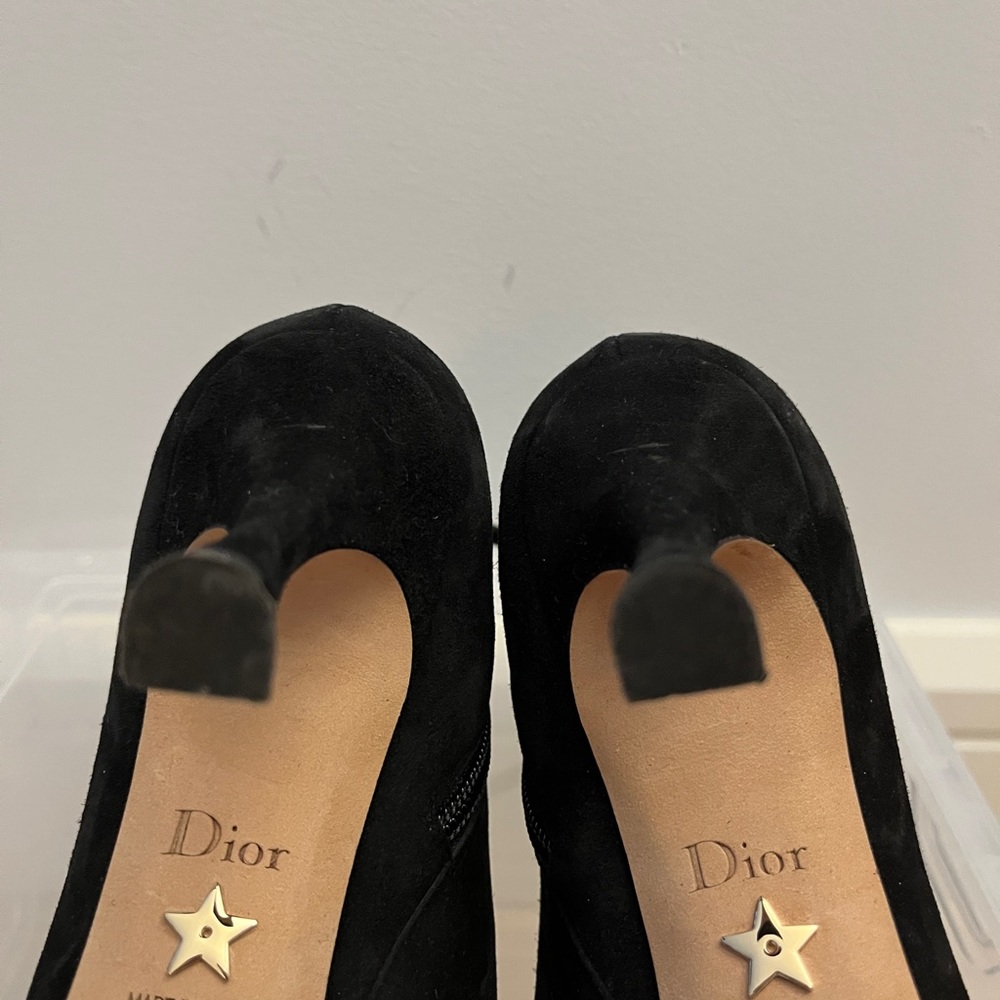 Cristian Dior Black Suede Booties! - Picture 8 of 11